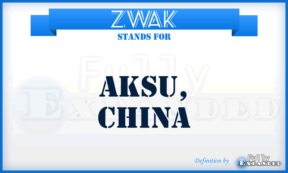 ZWAK - Aksu, China
