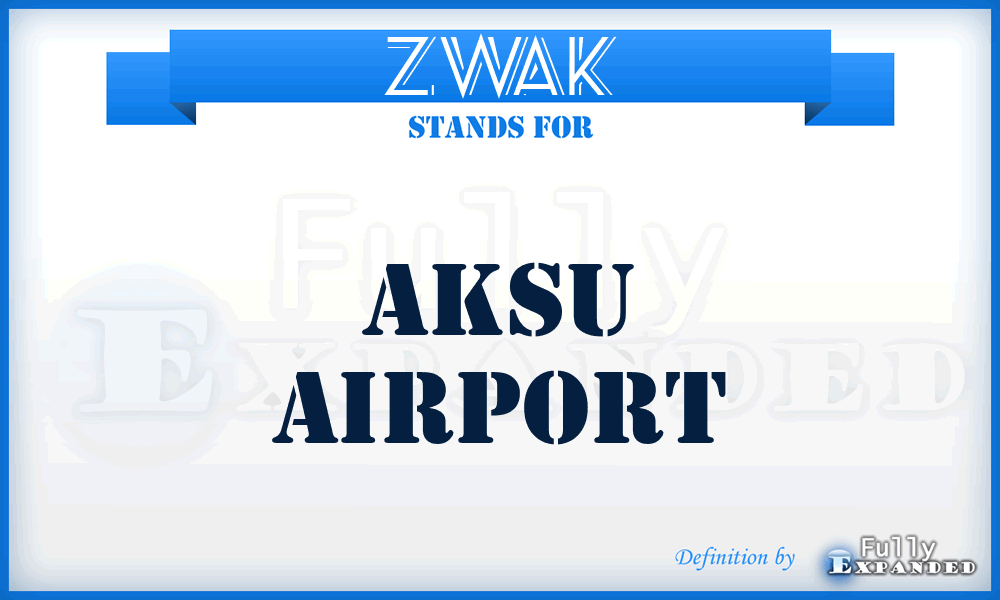 ZWAK - Aksu airport