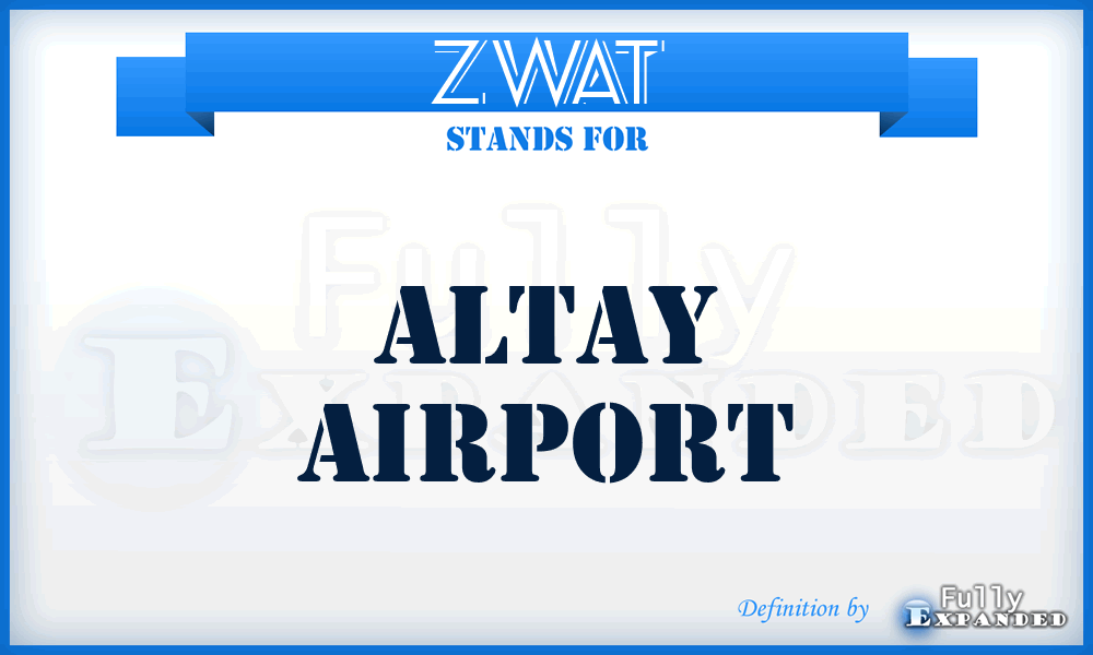 ZWAT - Altay airport
