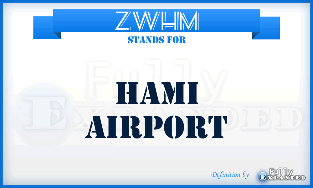 ZWHM - Hami airport