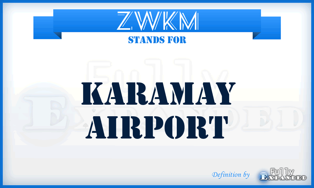 ZWKM - Karamay airport