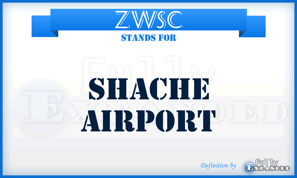 ZWSC - Shache airport