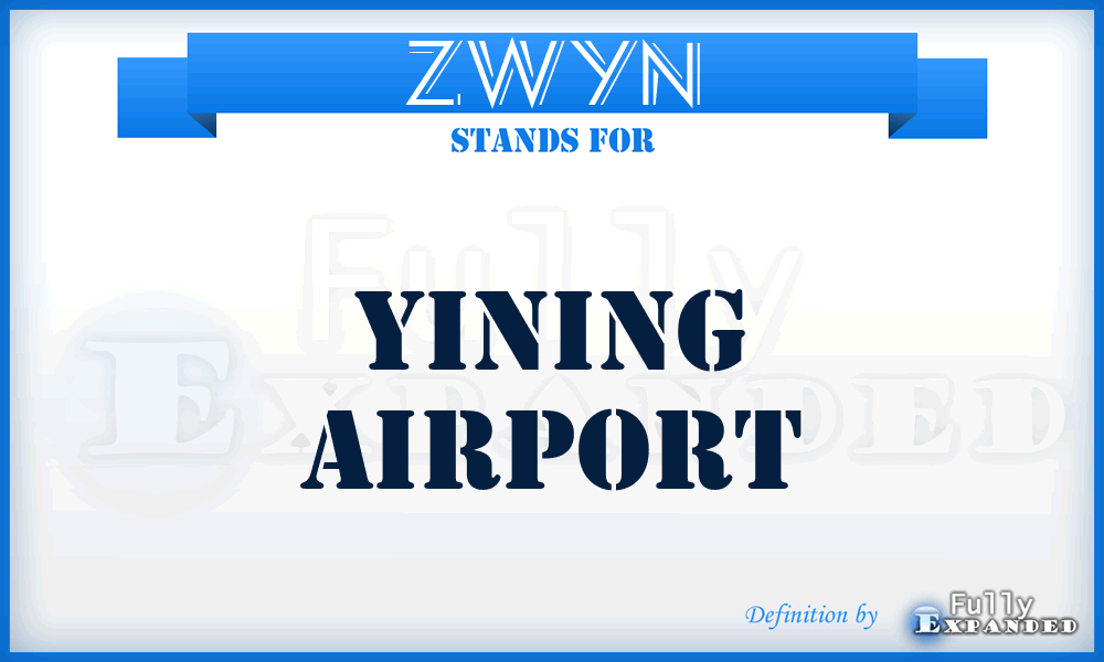 ZWYN - Yining airport
