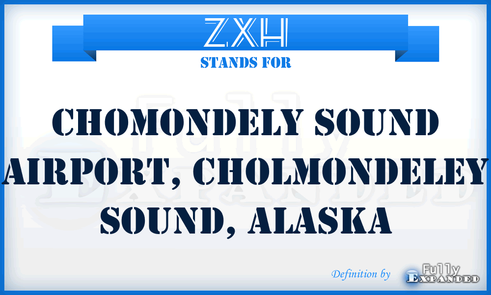 ZXH - Chomondely Sound Airport, Cholmondeley Sound, Alaska