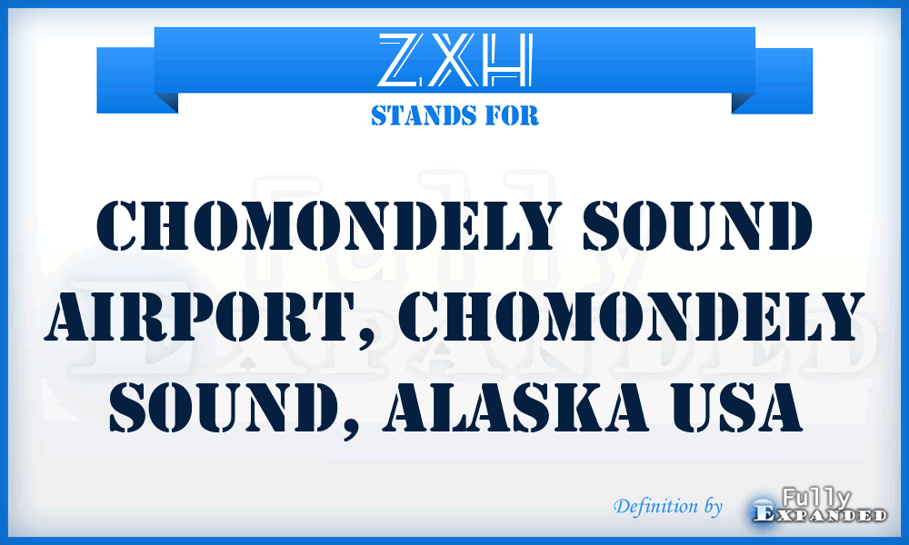 ZXH - Chomondely Sound Airport, Chomondely Sound, Alaska USA