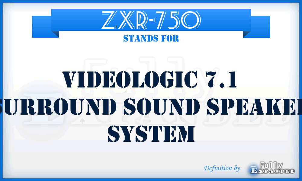 ZXR-750 - Videologic 7.1 Surround Sound Speaker System