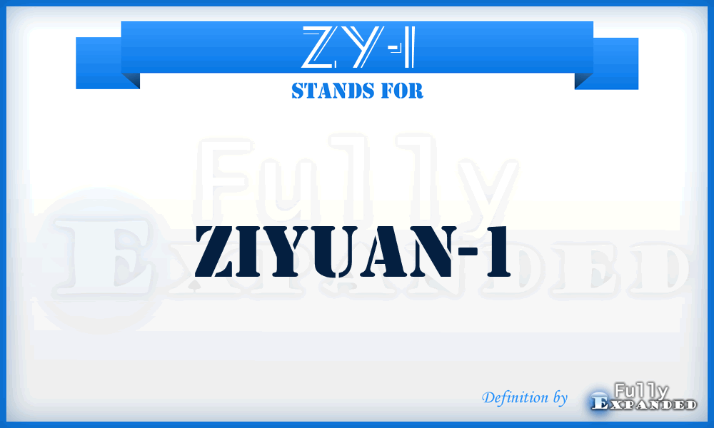 ZY-1 - ZiYuan-1