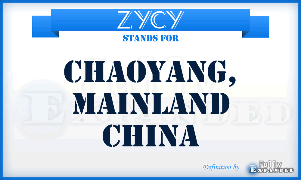 ZYCY - Chaoyang, Mainland China