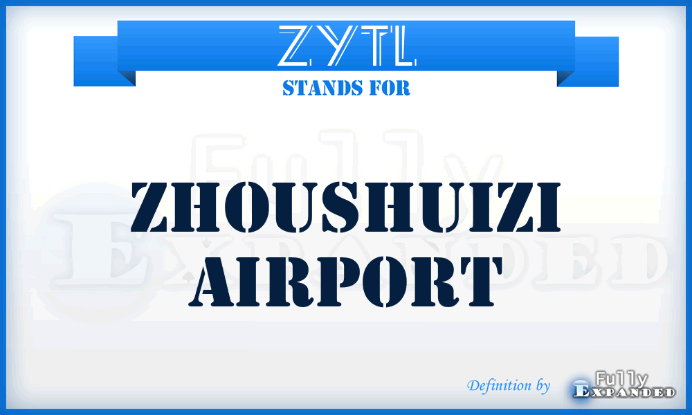 ZYTL - Zhoushuizi airport