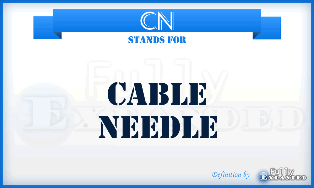 cn - Cable needle