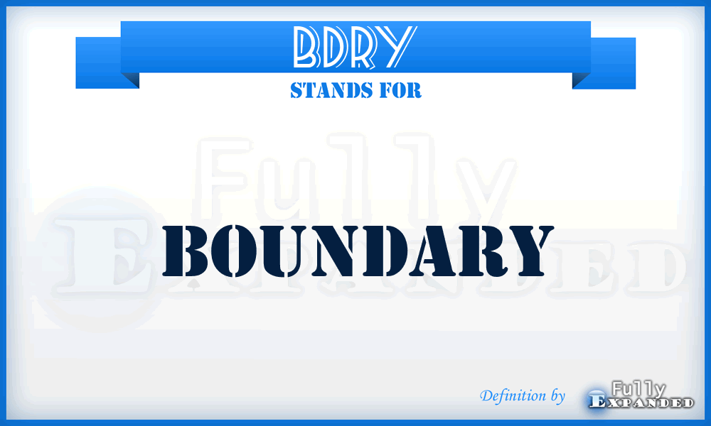 bdry - boundary