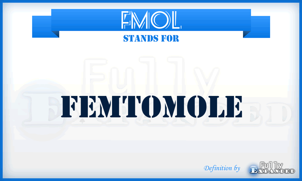fmol - femtomole