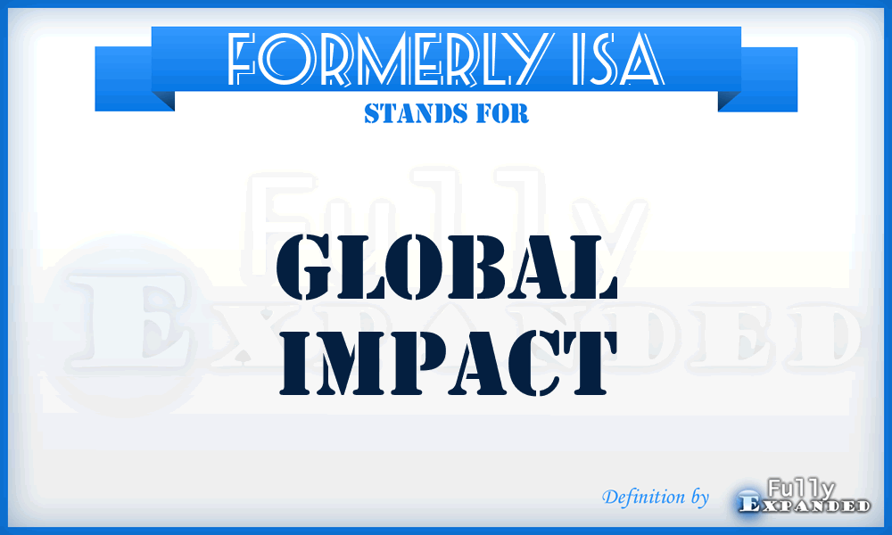 formerly ISA - Global Impact