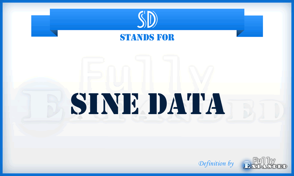 sd - sine data