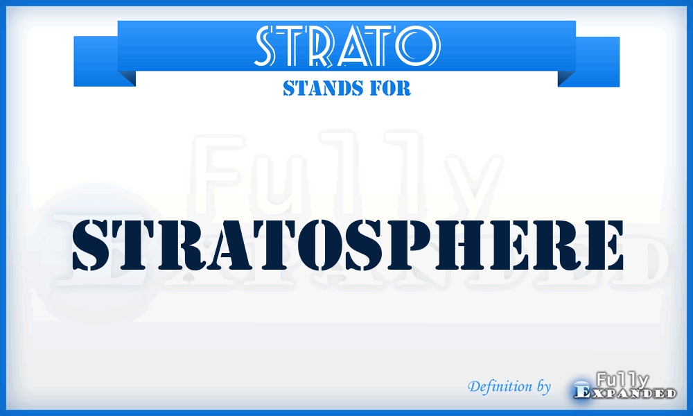 strato - stratosphere