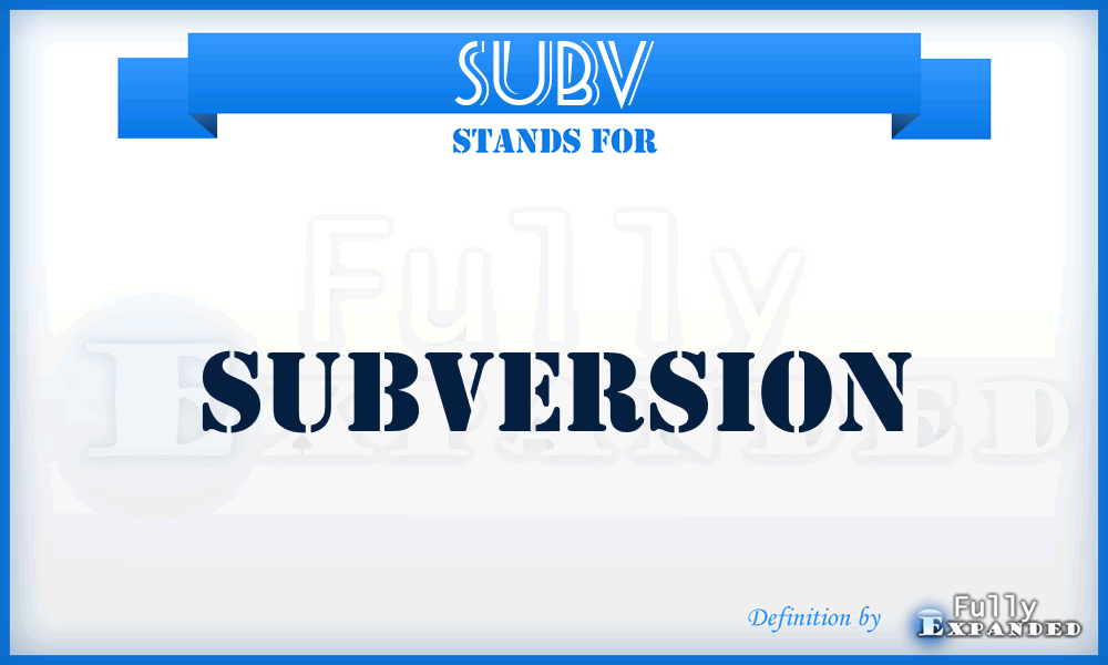 subv - subversion