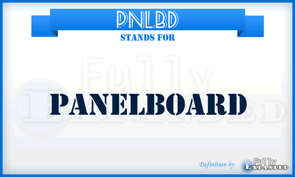 pnlbd - panelboard