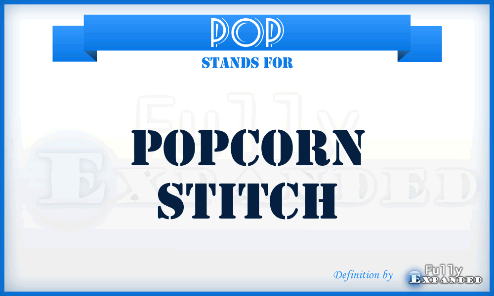 pop - Popcorn stitch