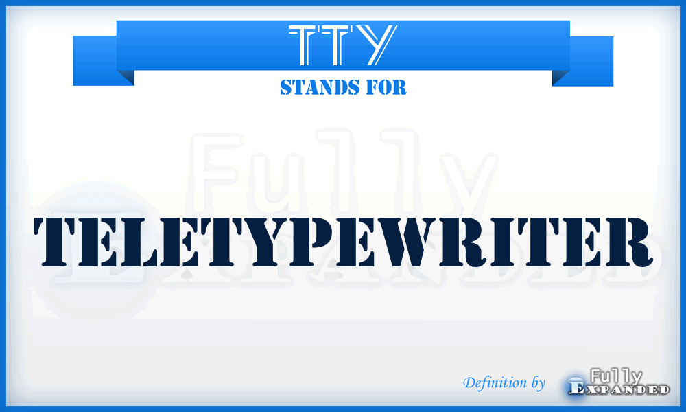 tty - teletypewriter